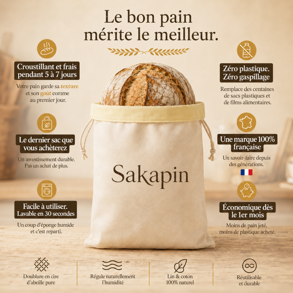 Sakapin 100 % coton et cire d’abeille